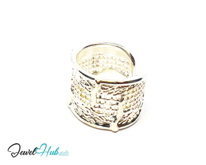 925 Silver Ring (Hallmarked) Woven Crest · UK O-P-Q · US 7.5–8.5 · 6.04g