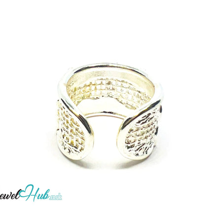 925 Silver Ring (Hallmarked) Woven Crest · UK O-P-Q · US 7.5–8.5 · 6.04g CA