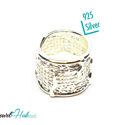 925 Silver Ring (Hallmarked) Woven Crest · UK O-P-Q · US 7.5–8.5 · 6.04g CA