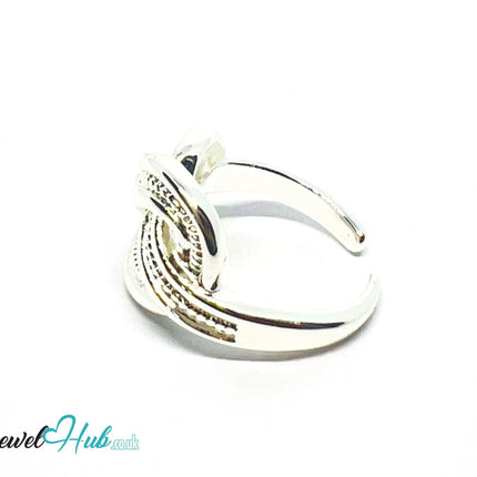 925 Silver Ring (Hallmarked) Textured Knot · UK L-M-N · US 6–7.5 · 6.6g CA