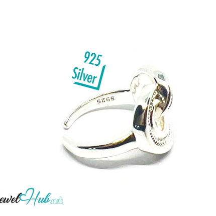 925 Silver Ring (Hallmarked) Textured Knot · UK L-M-N · US 6–7.5 · 6.6g CA