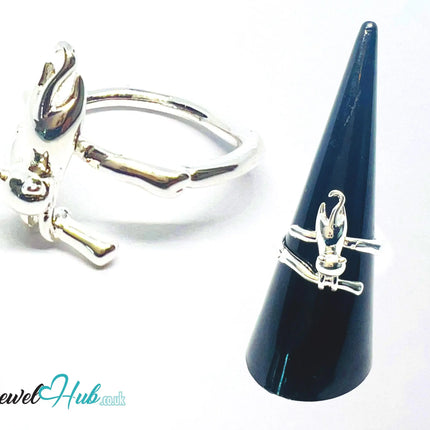 925 Silver Ring (Hallmarked) Cat Motif · UK M-N-O · US 6.5–8 · 3.81g CA