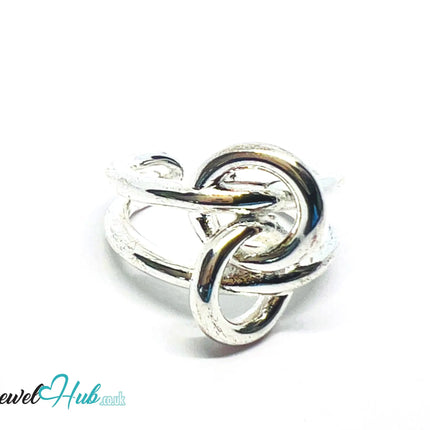 925 Silver Ring (Hallmarked) Sculptural Knot · UK M-N-O · US 6.5–8 · 6.78g CA