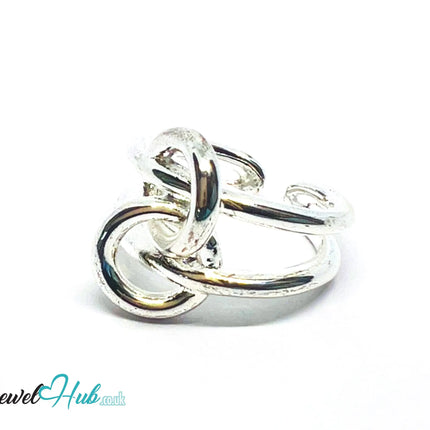 925 Silver Ring (Hallmarked) Sculptural Knot · UK M-N-O · US 6.5–8 · 6.78g CA