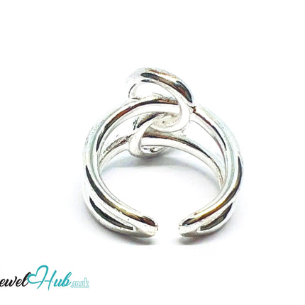 925 Silver Ring (Hallmarked) Sculptural Knot · UK M-N-O · US 6.5–8 · 6.78g CA