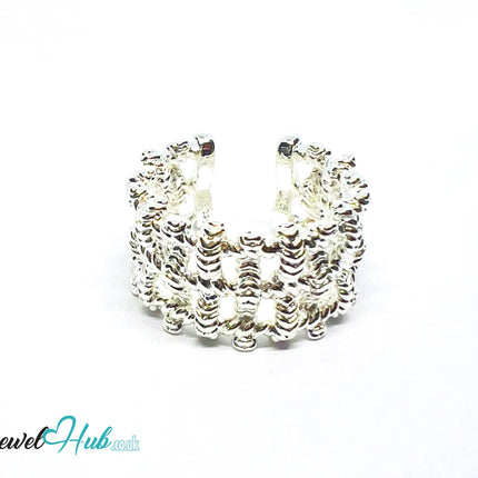 925 Silver Ring (Hallmarked) Woven Link · UK N-O-P · US 7–8.5 · 9.41g CA