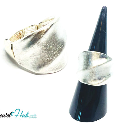 925 Silver Ring (Hallmarked) Twisted Brushed Band · UK L-M-N · US 6–7.5 · 10g CA