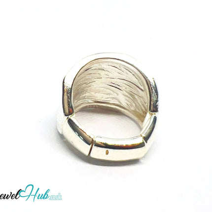 925 Silver Ring (Hallmarked) Twisted Brushed Band · UK L-M-N · US 6–7.5 · 10g CA