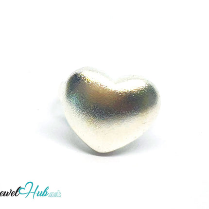 925 Silver Ring (Hallmarked) Matte Heart · UK L-M-N · US 6–7.5 · 7.48g CA