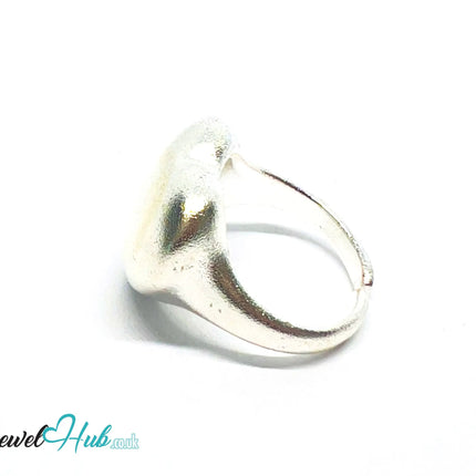 925 Silver Ring (Hallmarked) Matte Heart · UK L-M-N · US 6–7.5 · 7.48g CA