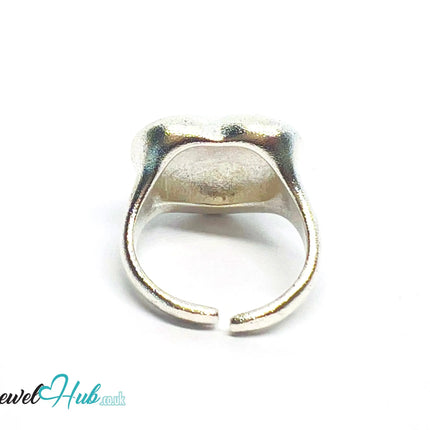 925 Silver Ring (Hallmarked) Matte Heart · UK L-M-N · US 6–7.5 · 7.48g CA