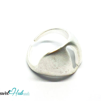 925 Silver Ring (Hallmarked) Matte Asymmetrical Band · UK N-O-P · US 7–8.5 · 5.54g CA