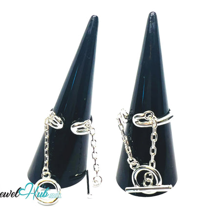 925 Silver Ring Duo (Hallmarked) Chain Connector · UK L · US 6 · 4.85g CA