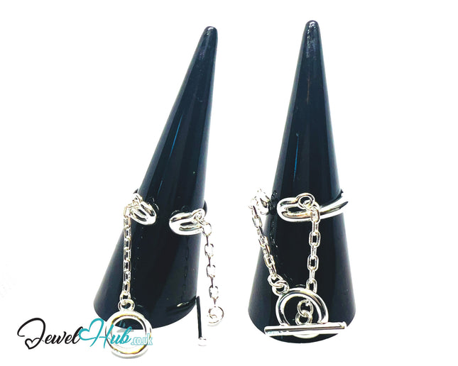 925 Silver Ring Duo (Hallmarked) Chain Connector · UK L · US 6 · 4.85g CA