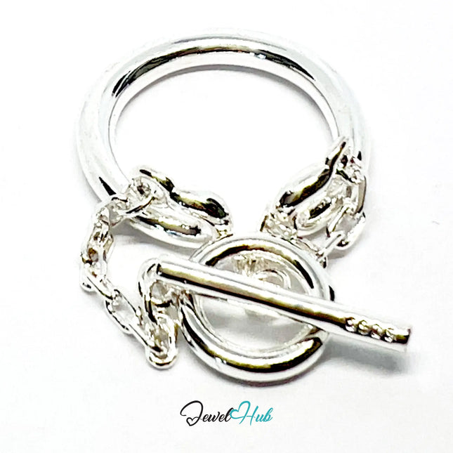 925 Silver Ring Duo (Hallmarked) Chain Connector · UK L · US 6 · 4.85g CA