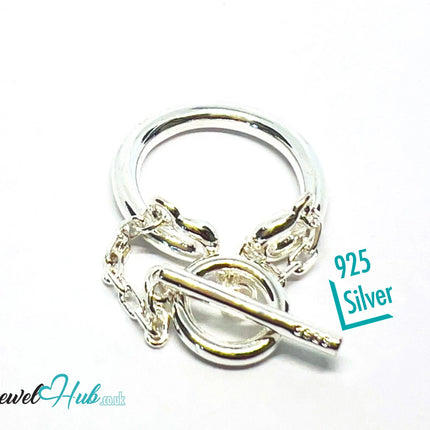 925 Silver Ring Duo (Hallmarked) Chain Connector · UK L · US 6 · 4.85g CA