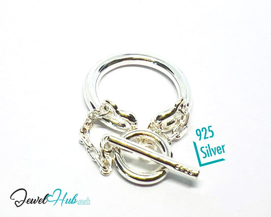 925 Silver Ring Duo (Hallmarked) Chain Connector · UK L · US 6 · 4.85g