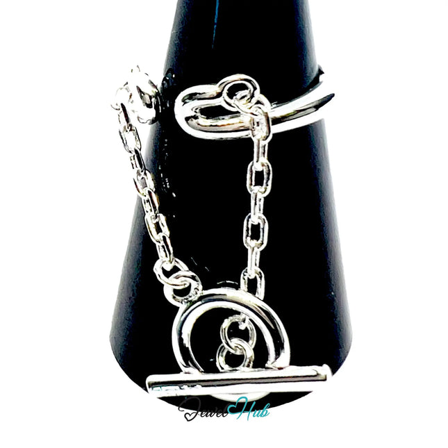 925 Silver Ring Duo (Hallmarked) Chain Connector · UK L · US 6 · 4.85g CA