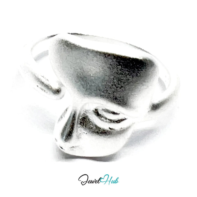 925 Silver Ring (Hallmarked) Abstract Face · UK M-N-O · US 6.5–8 · 3.68g CA