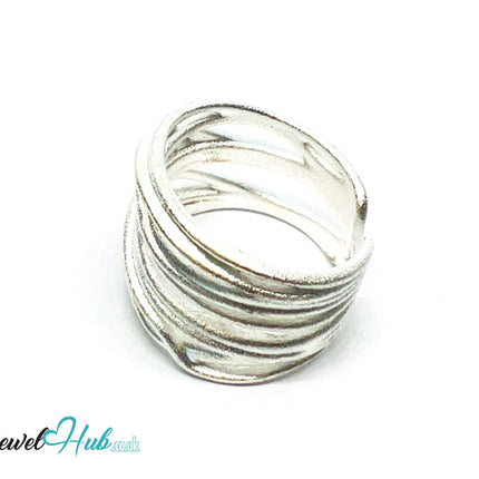 925 Silver Ring (Hallmarked) Contour Loop · UK L-M-N · US 6–7.5 · 5.7g CA