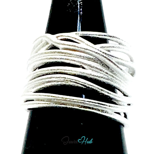 925 Silver Ring (Hallmarked) Contour Loop · UK L-M-N · US 6–7.5 · 5.7g CA