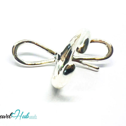 925 Silver Ring (Hallmarked) Sculptural Bow · UK M-N-O · US 6.5–8 · 5.94g CA