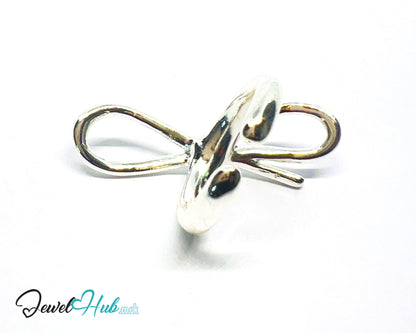 925 Silver Ring (Hallmarked) Sculptural Bow · UK M-N-O · US 6.5–8 · 5.94g