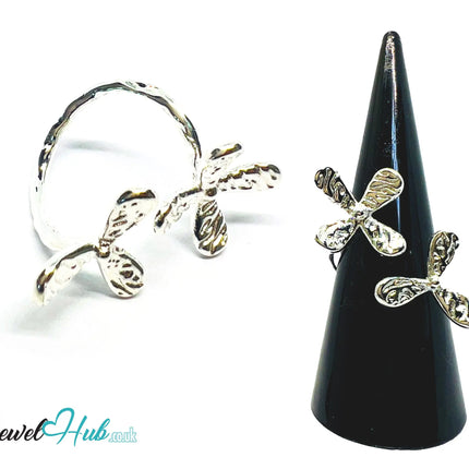 925 Silver Ring (Hallmarked) Propeller Petal · UK M-N-O · US 6.5–8 · 3.86g CA