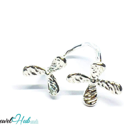 925 Silver Ring (Hallmarked) Propeller Petal · UK M-N-O · US 6.5–8 · 3.86g CA