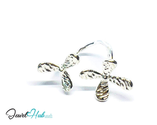 925 Silver Ring (Hallmarked) Propeller Petal · UK M-N-O · US 6.5–8 · 3.86g