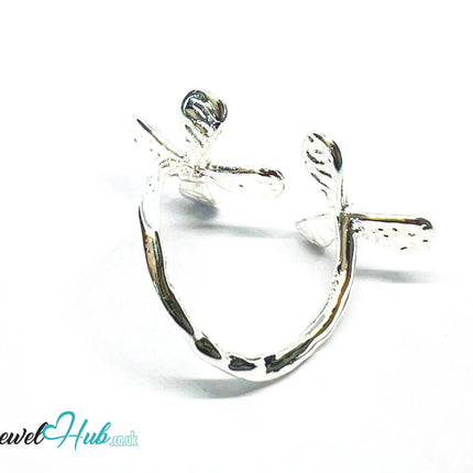 925 Silver Ring (Hallmarked) Propeller Petal · UK M-N-O · US 6.5–8 · 3.86g CA
