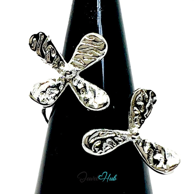 925 Silver Ring (Hallmarked) Propeller Petal · UK M-N-O · US 6.5–8 · 3.86g CA