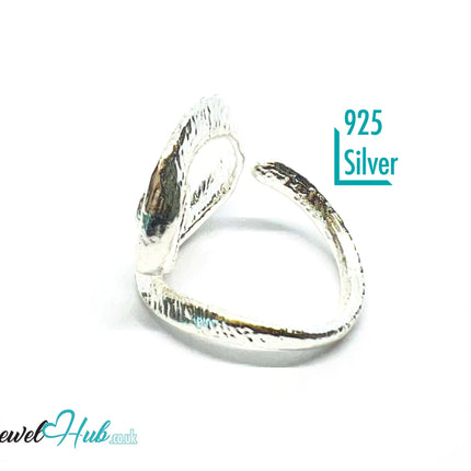 925 Silver Spiral Ring · Textured Finish · UK M-N-O · US 6.5–8 · 5.5g · Hallmarked CA