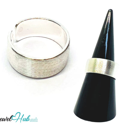 925 Silver Ring · Brushed Matte Finish · UK M-N-O · US 6.5–8 · 5.4g · Hallmarked CA