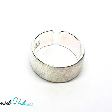925 Silver Ring · Brushed Matte Finish · UK M-N-O · US 6.5–8 · 5.4g · Hallmarked CA