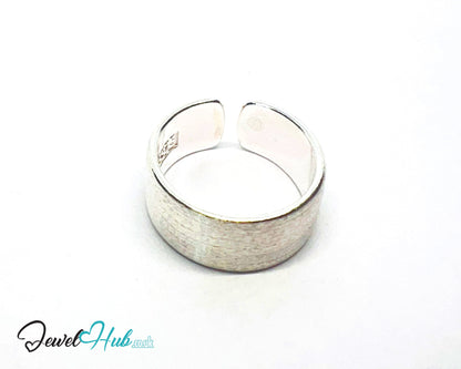 925 Silver Ring · Brushed Matte Finish · UK M-N-O · US 6.5–8 · 5.4g · Hallmarked