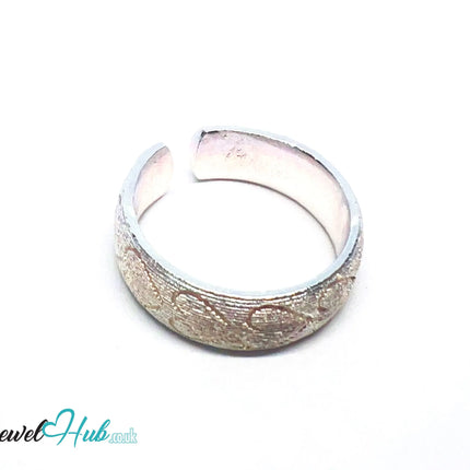925 Silver Ring · Rose Gold-Plated · Textured Finish · UK O-P-Q · US 7.5–9 · 4.91g · Hallmarked CA