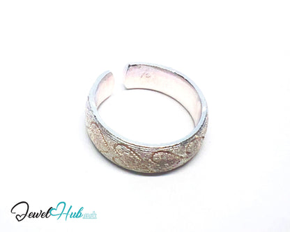 925 Silver Ring · Rose Gold-Plated · Textured Finish · UK O-P-Q · US 7.5–9 · 4.91g · Hallmarked