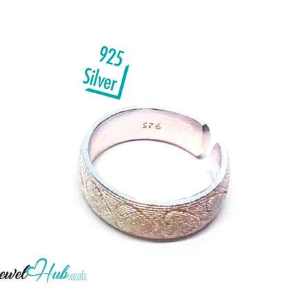 925 Silver Ring · Rose Gold-Plated · Textured Finish · UK O-P-Q · US 7.5–9 · 4.91g · Hallmarked CA