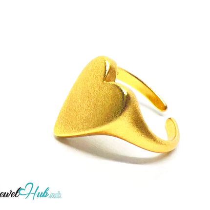 925 Silver Ring · Rose Gold-Plated Heart · Matte Finish · UK L-M-N · US 6–7.5 · 3.58g · Hallmarked CA
