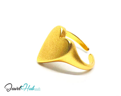925 Silver Ring · Rose Gold-Plated Heart · Matte Finish · UK L-M-N · US 6–7.5 · 3.58g · Hallmarked