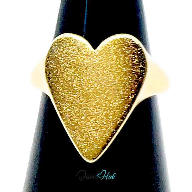 925 Silver Ring · Rose Gold-Plated Heart · Matte Finish · UK L-M-N · US 6–7.5 · 3.58g · Hallmarked CA