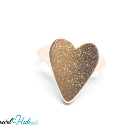 925 Silver Ring · Rose Gold-Plated Glitter Heart · UK L-M-N · US 6–7.5 · 3.46g · Hallmarked CA