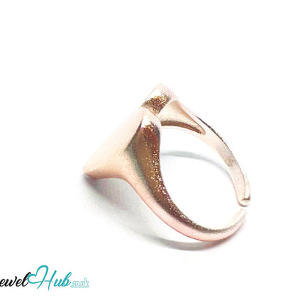 925 Silver Ring · Rose Gold-Plated Glitter Heart · UK L-M-N · US 6–7.5 · 3.46g · Hallmarked CA