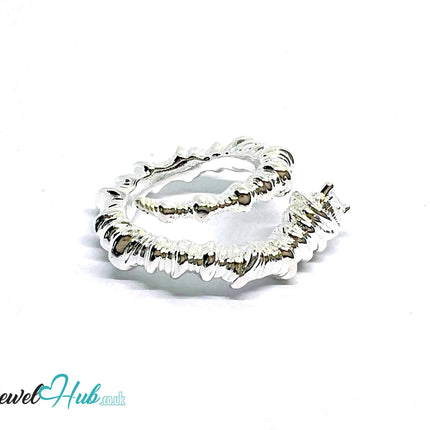 Serpent Sterling Silver Ring | 925 Hallmarked Adjustable Band with Coiled Texture - JewelHub.co.uk