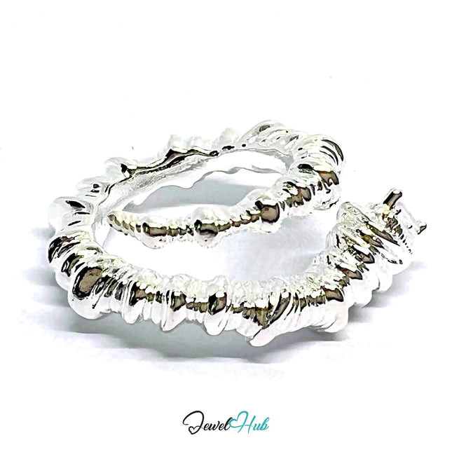 Serpent Ring Sterling Silver | 925 Hallmarked Adjustable Band with Coiled Texture CT