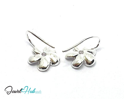 Crystal Bloom – 925 Sterling Silver Flower Stud Earrings (3.12g)