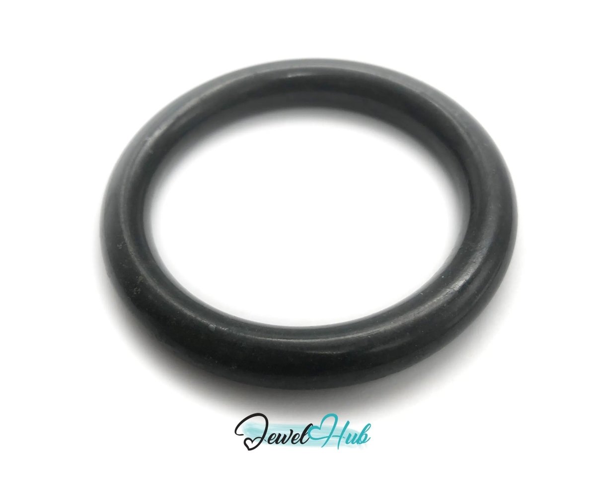 Black Jade Bracelet - Vintage Jadeite Bangle - JewelHub.co.uk