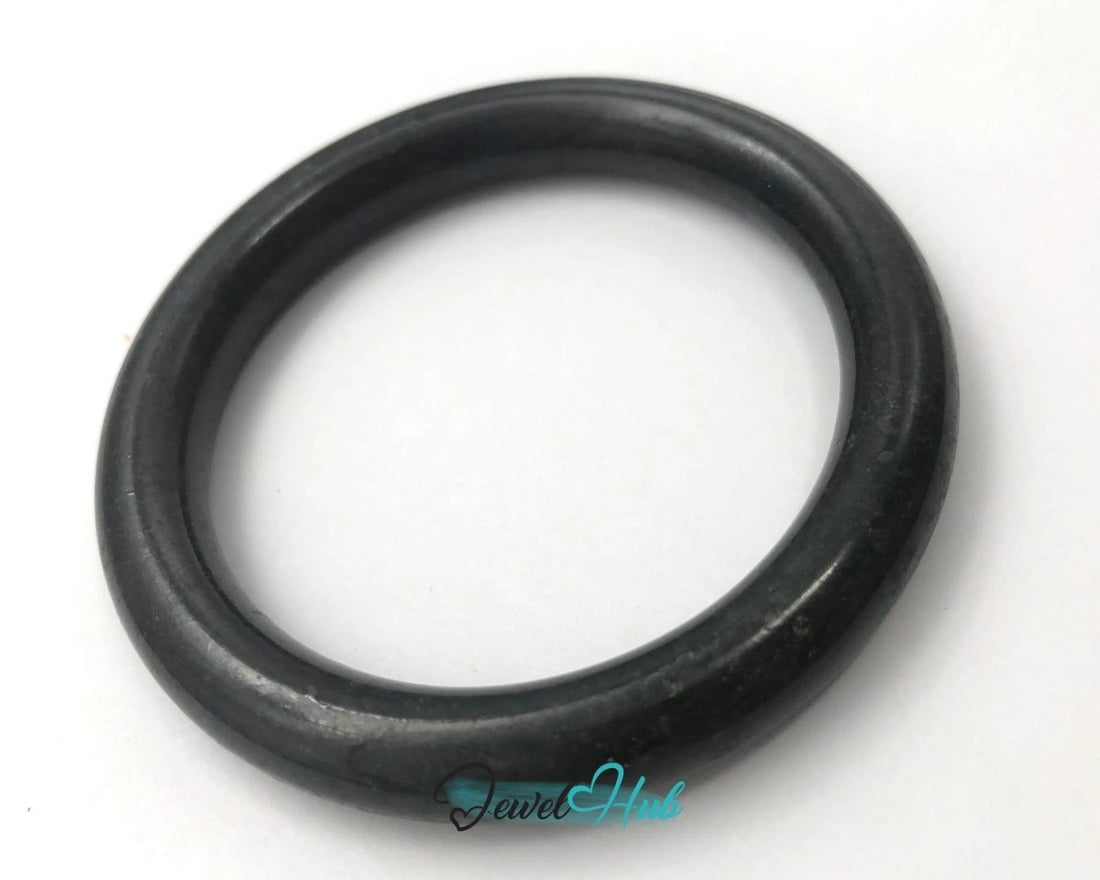 Black Jade Bracelet - Vintage Jadeite Bangle - JewelHub.co.uk