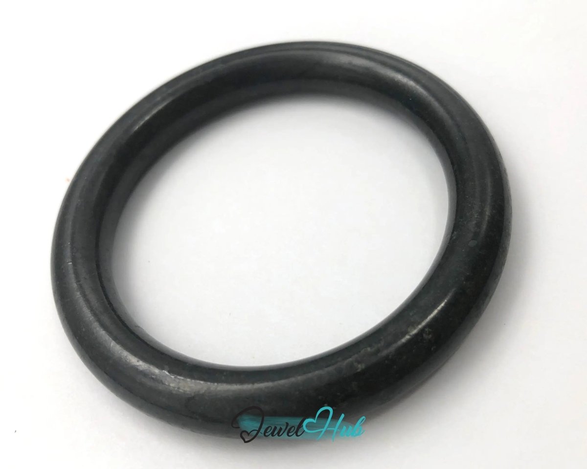 Black Jade Bracelet - Vintage Jadeite Bangle - JewelHub.co.uk